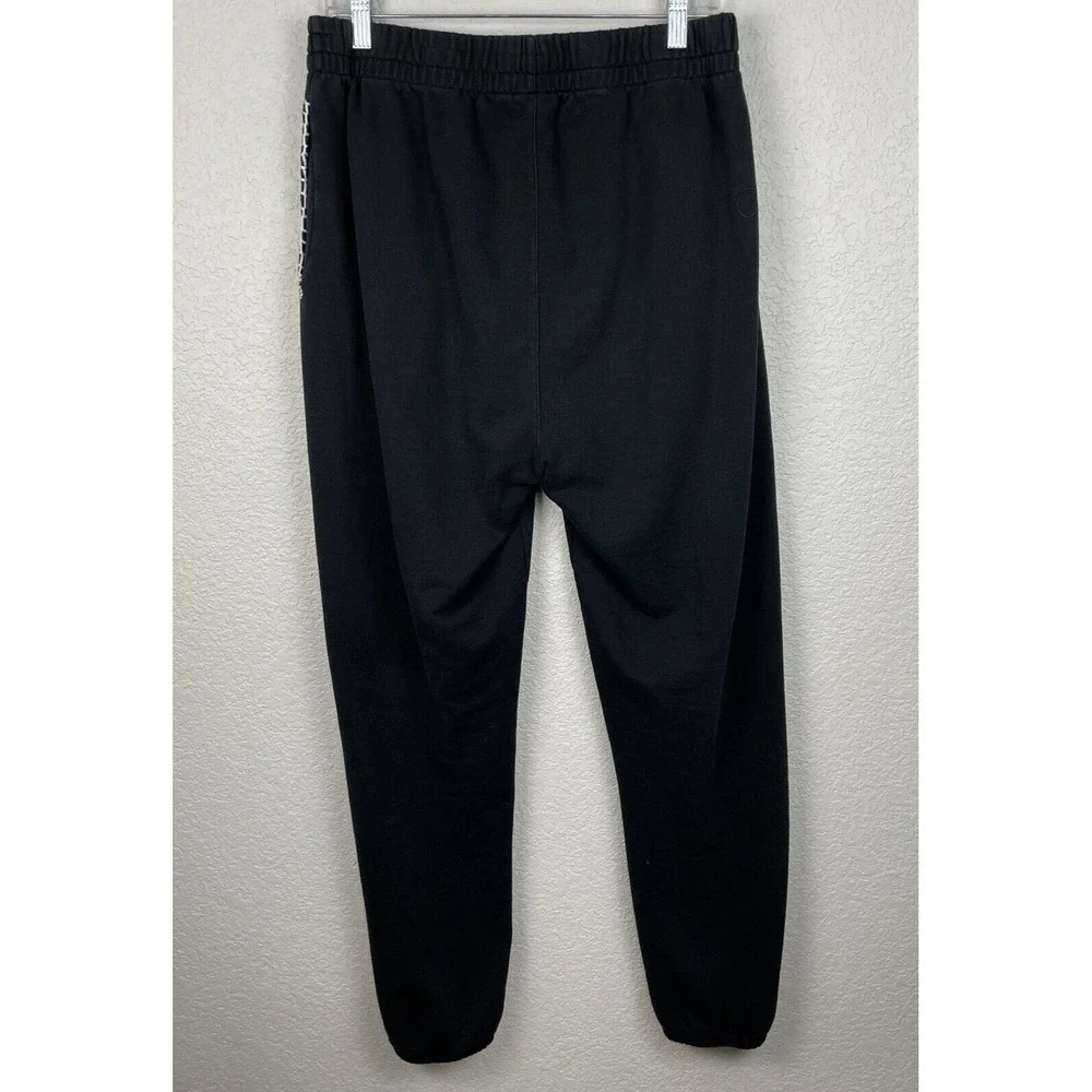 Outdoor Voices Sweatpants Adult Large Black‎ 100% Cotton Joggers Contrast Stitch
